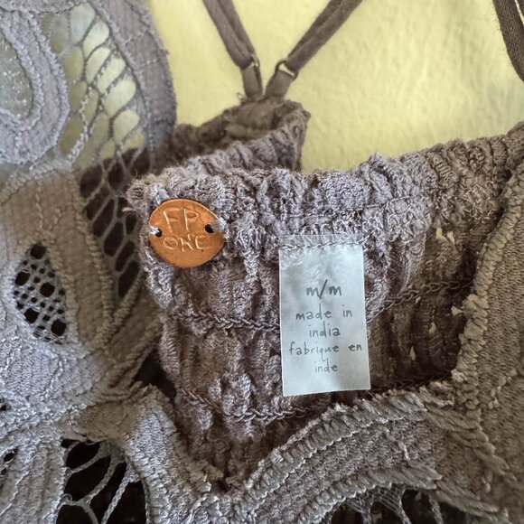 NWT Free People Adella Bralette Bra | Charcoal | Medium - Picture 3 of 6